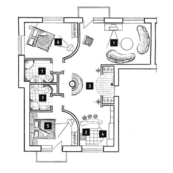 Интерьер "Дом под парусами"
